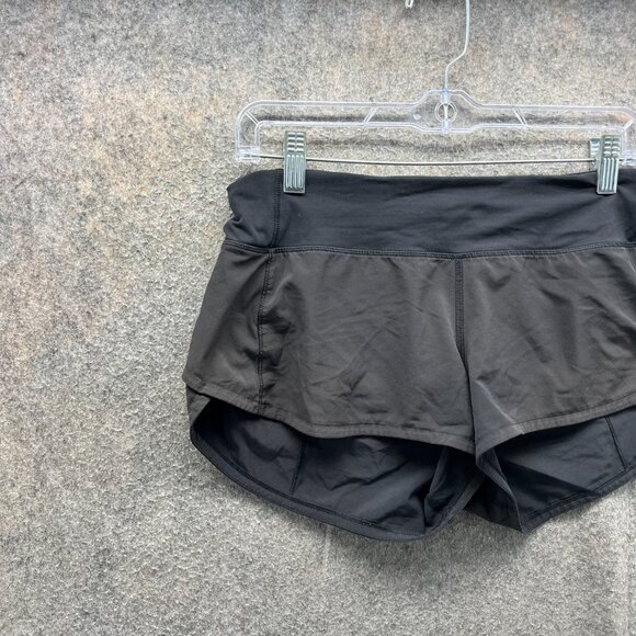 Lululemon Speed Up Shorts Women 6 Black Swift Fabric Running Short - Picture 7 of 10